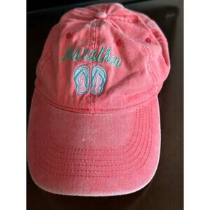 Kaufman Women's Pink 100% Cotton Marathon Adjustable Strap Baseball Hat